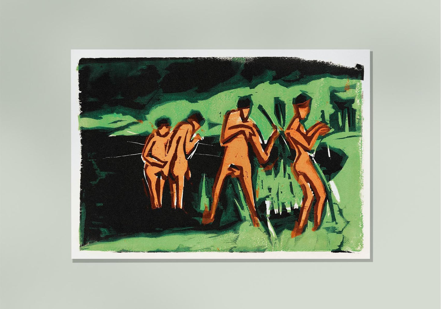 Bathers Throwing Reeds by Ernst Kirchner