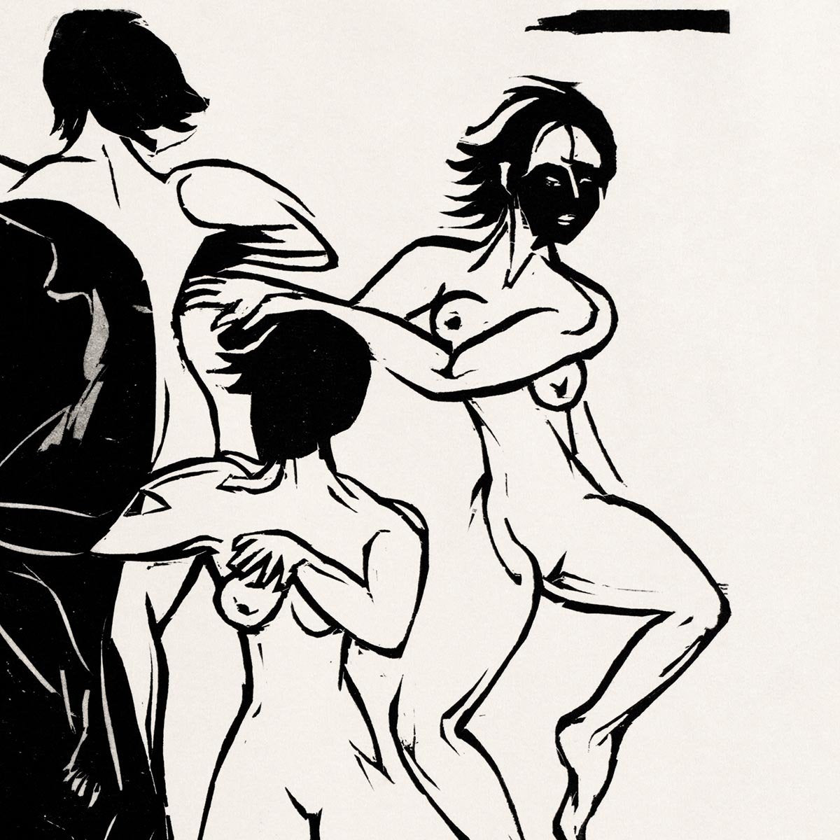 Nudes Dancing Around a Shadow by Ernst Kirchner