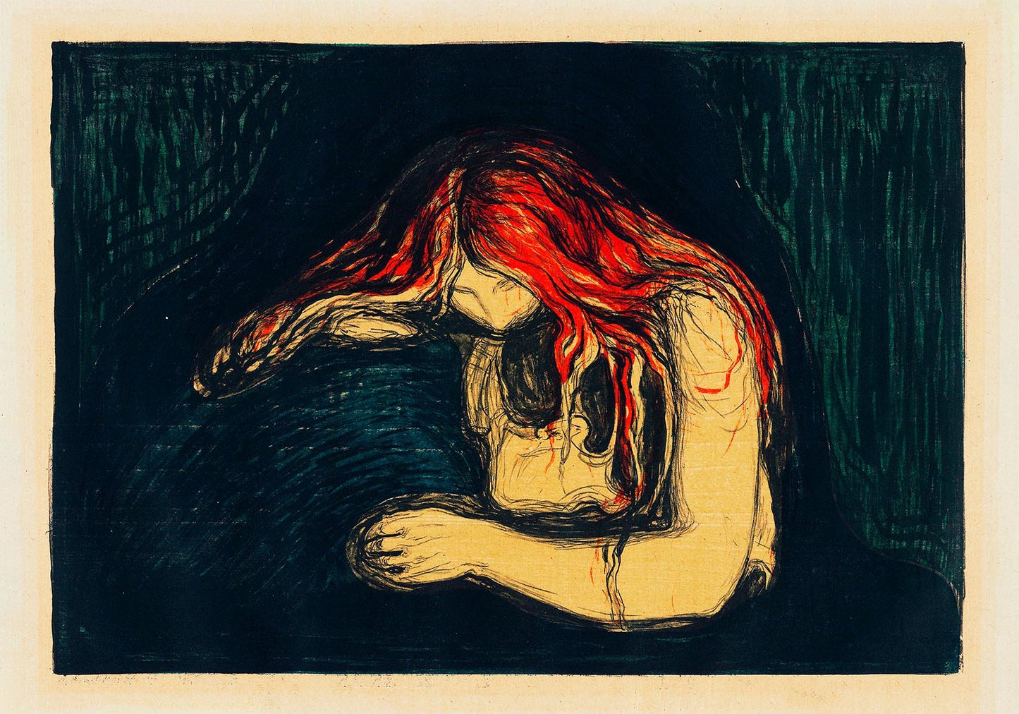 Edvard Munch The Vampire II Art Poster