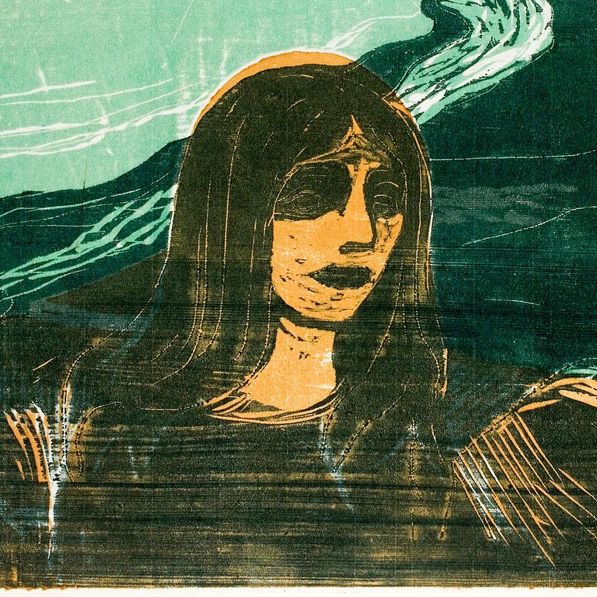 Edvard Munch Against the Shore Art Poster