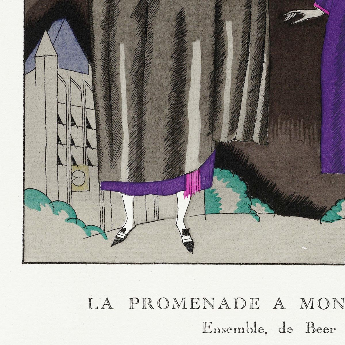 La Promenade a Montmartre Vintage Poster