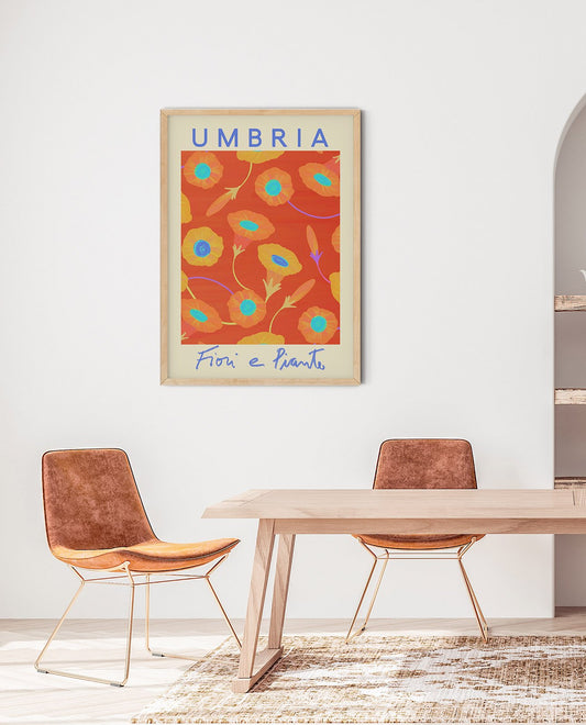 Umbria Flower Market Poster