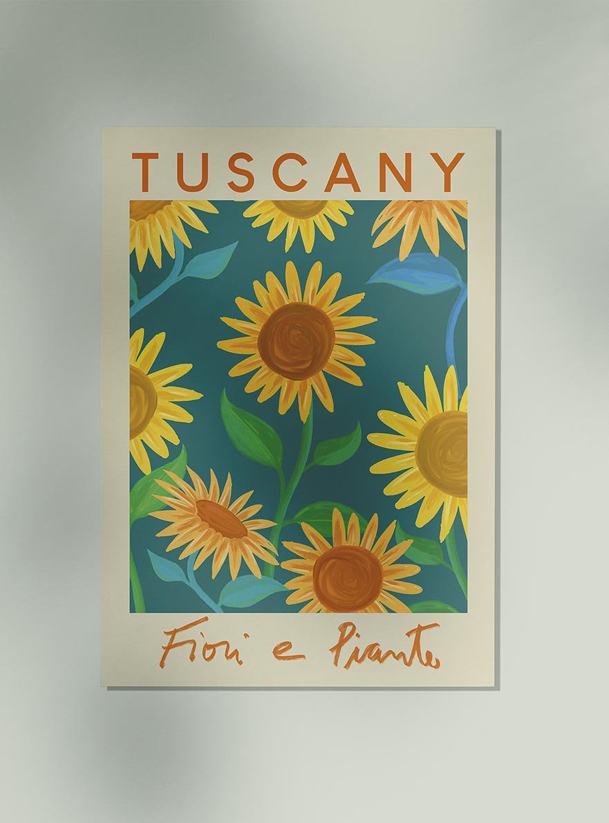 Tuscany Flower Market Poster