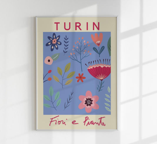 Turin Flower Market Poster