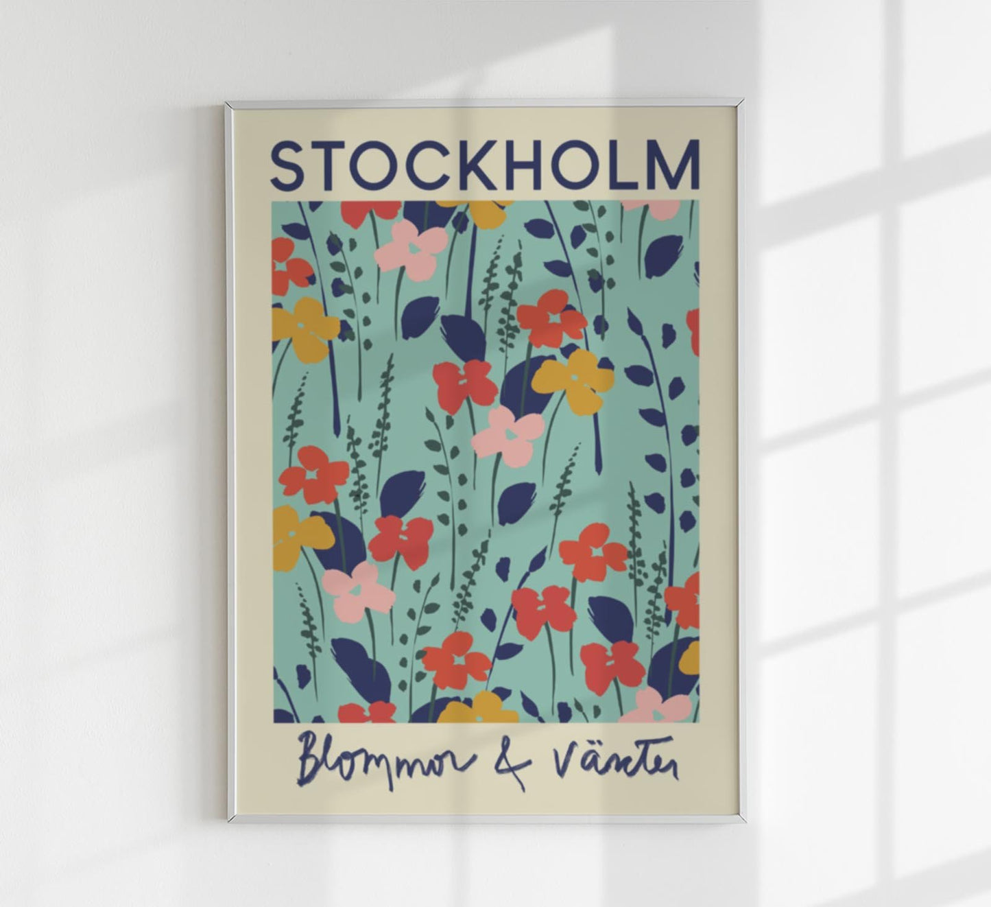 Stockholm Flower Market Art Poster