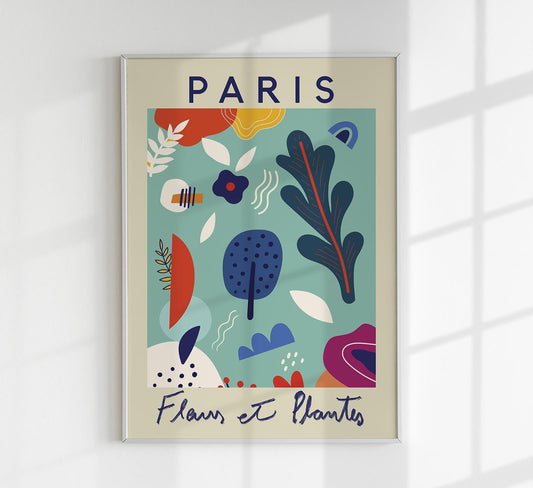 Paris Flower Market Poster