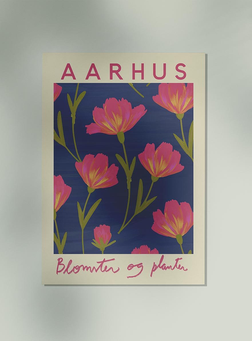Aarhus Flower Market Poster
