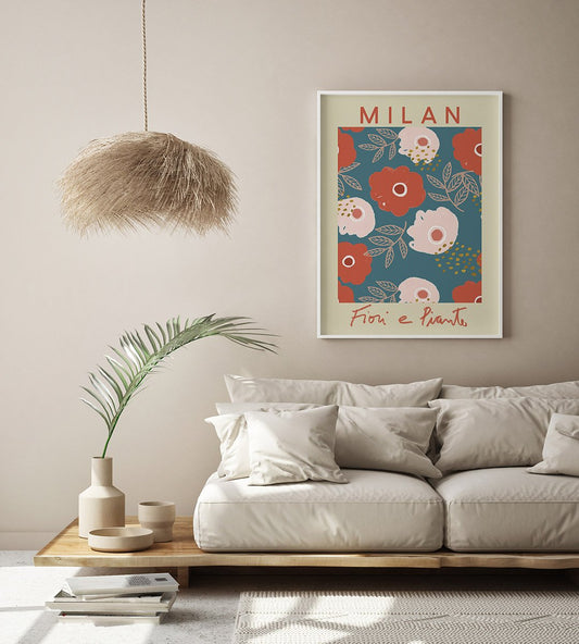 Milan Flower Market Poster
