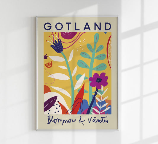 Gotland Flower Market Poster