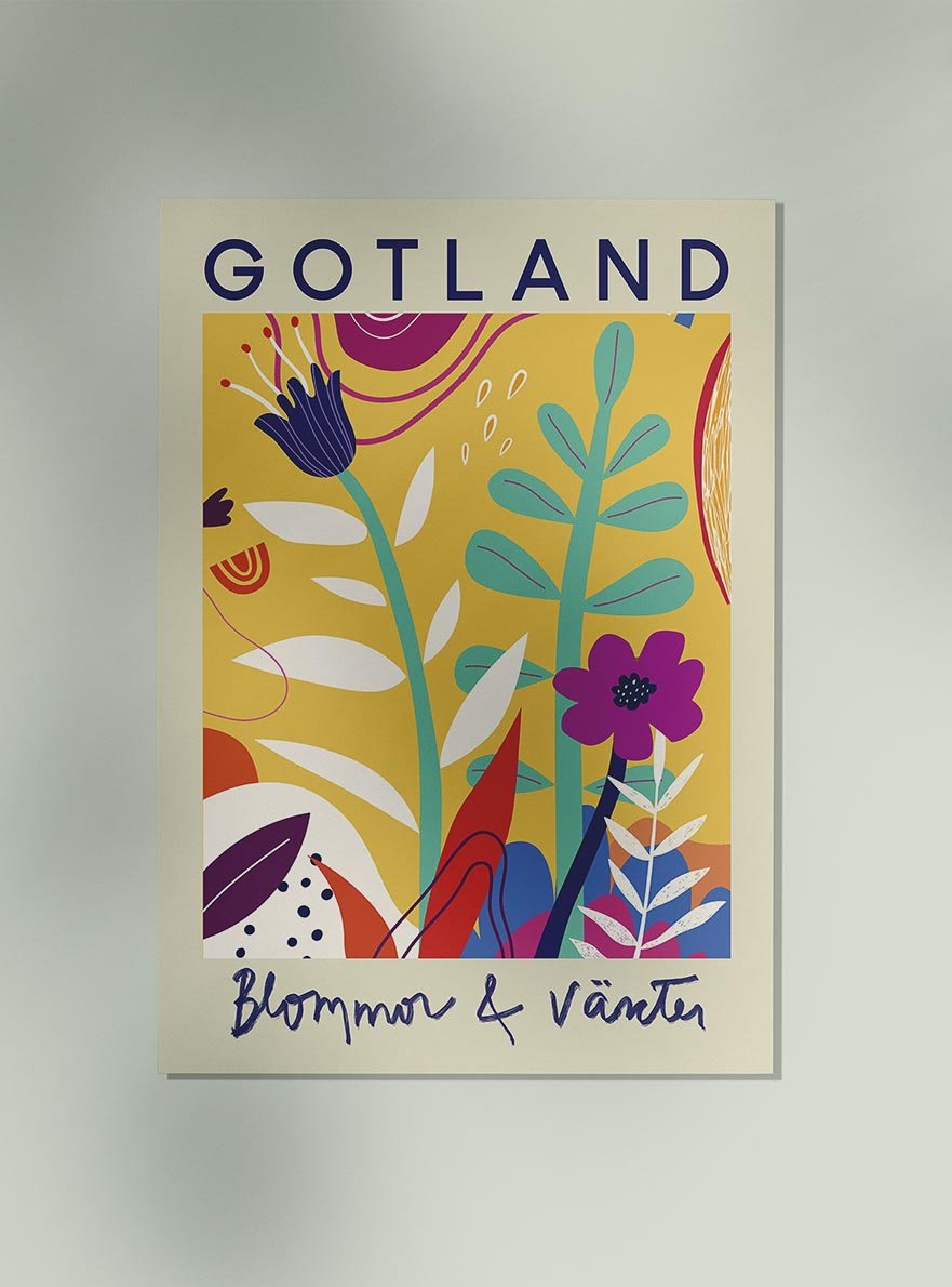 Gotland Flower Market Poster