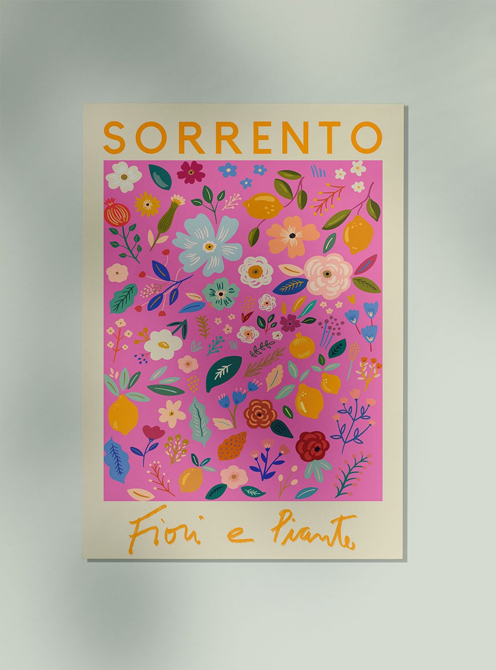 Sorrento Flower Market Poster