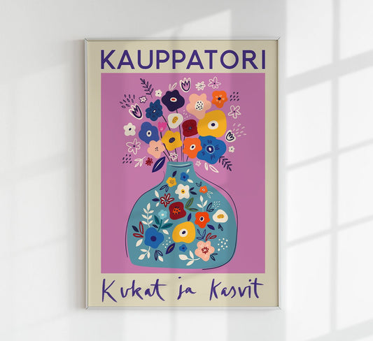 Kauppatori Flower Market Poster