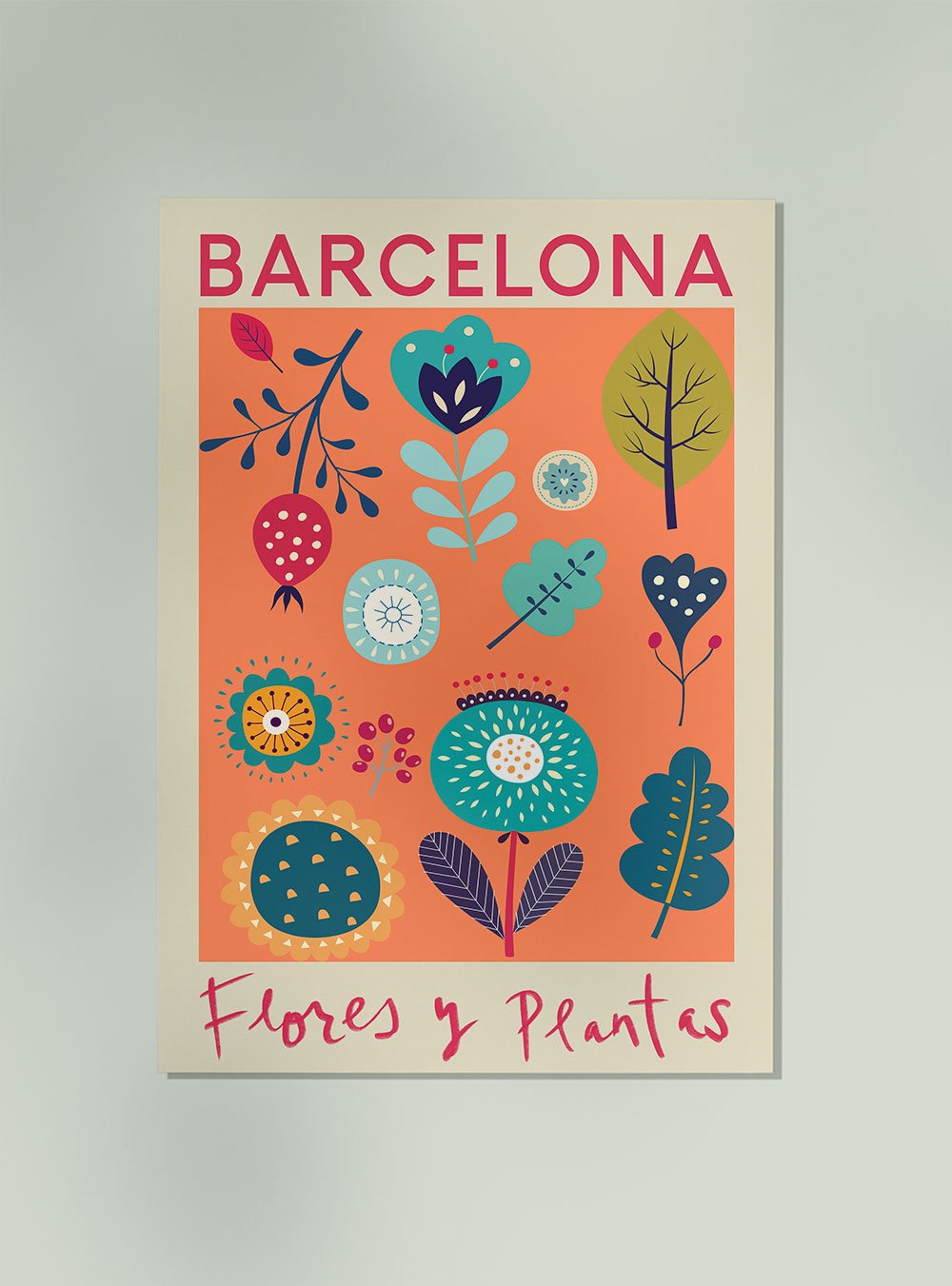 Barcelona Flower Market Poster