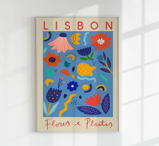 Lisbon Flower Market Poster