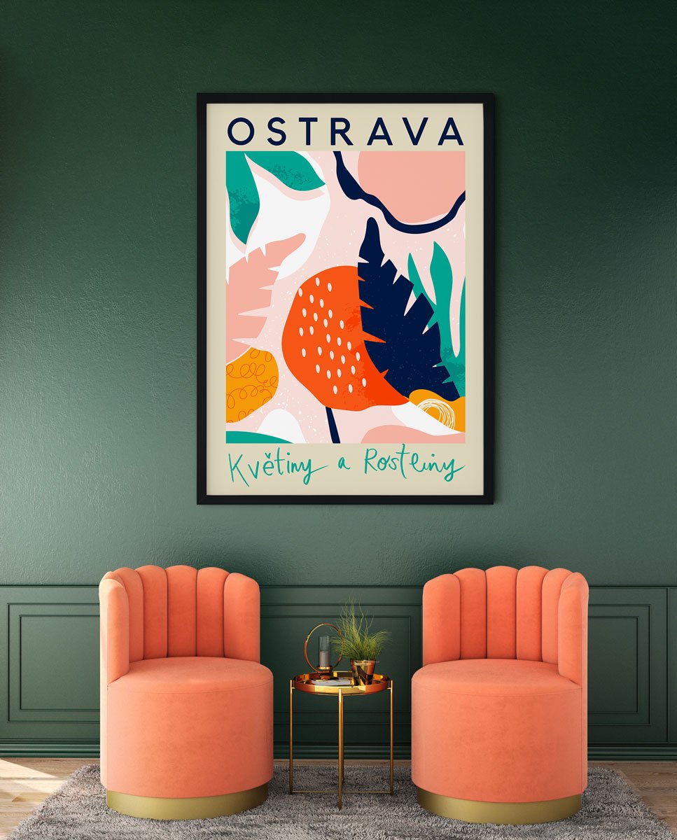 Ostrava Flower Market Poster