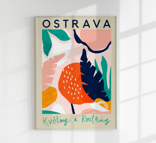 Ostrava Flower Market Poster