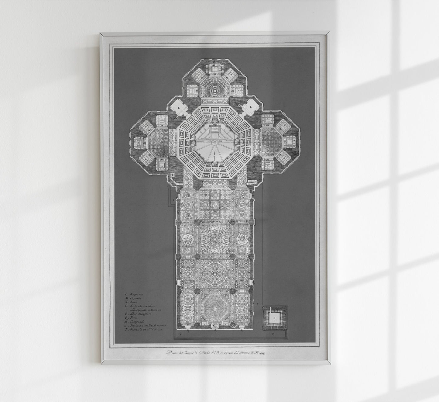 Santa Maria di Fiore Black Architecture Poster