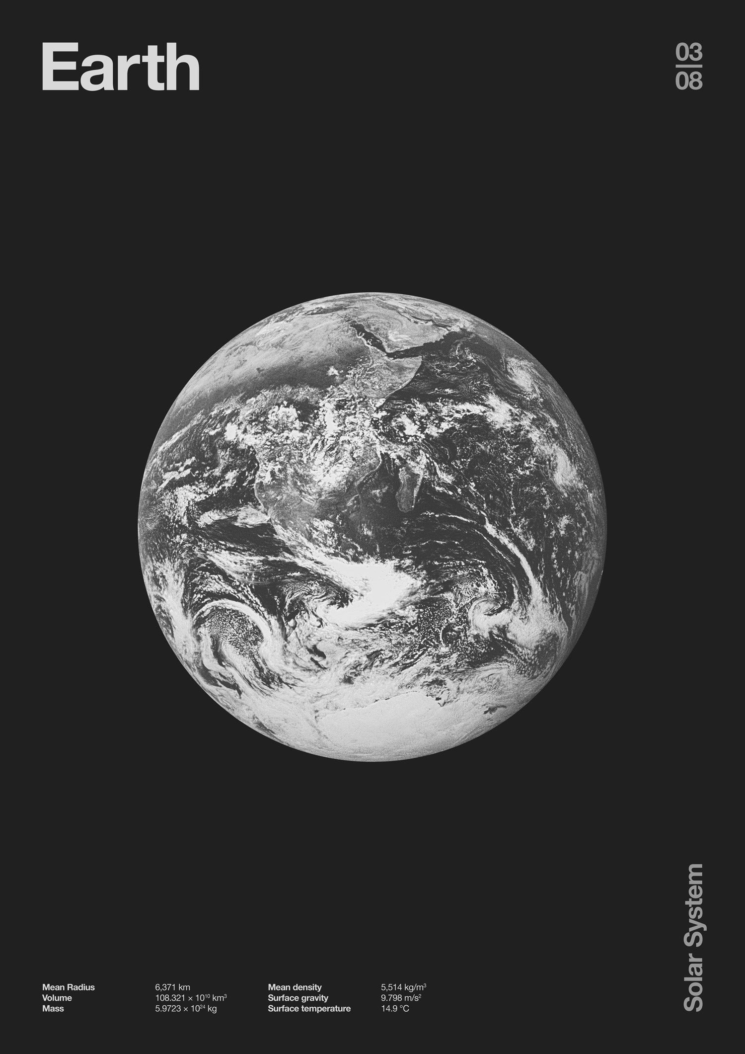 Earth Art Print by Florent Bodart