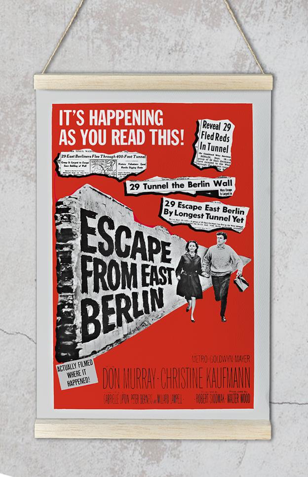 Escape from East Berlin Retro Movie Poster