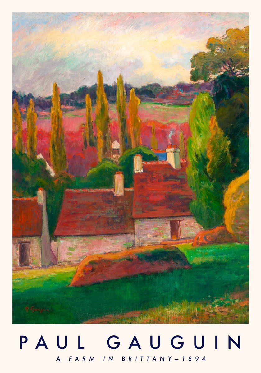 A Farm In Brittany by Paul Gauguin