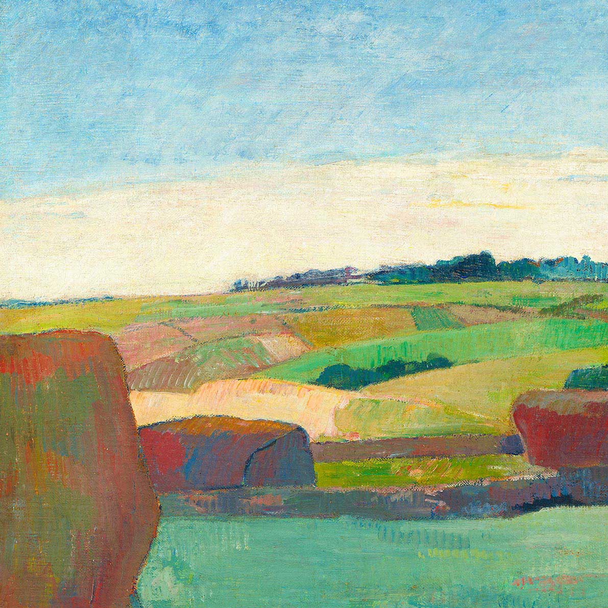 Haystacks In Brittany by Paul Gauguin