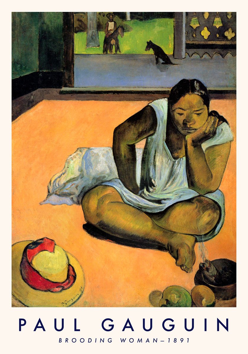 Brooding Woman by Paul Gauguin