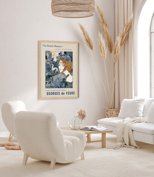 Georges de Feure Woman & Dog Exhibition Poster