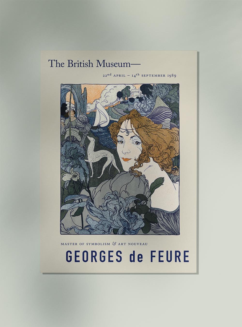 Georges de Feure Woman & Dog Exhibition Poster