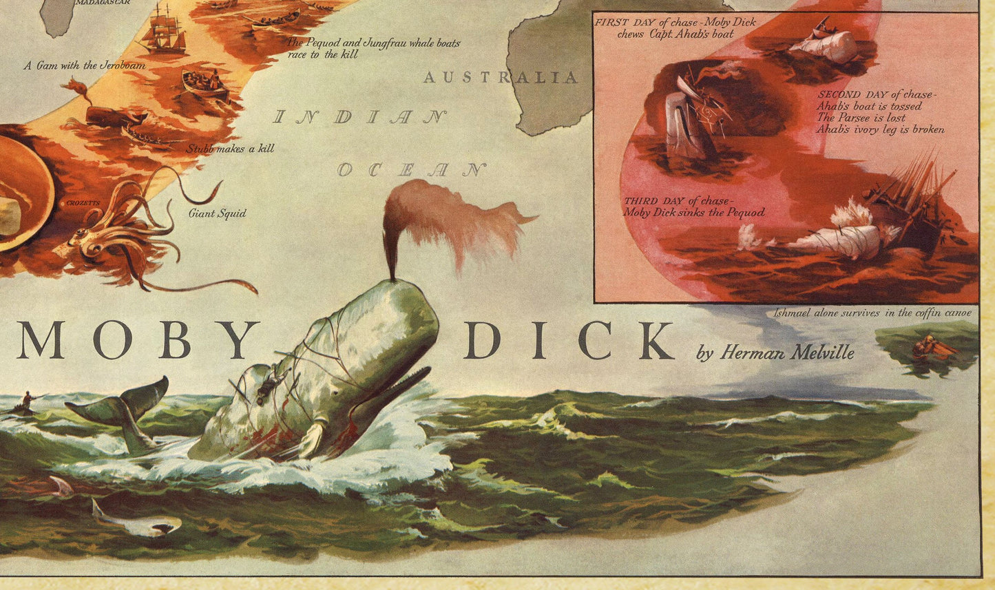 Moby Dick Voyage Fantasy Poster