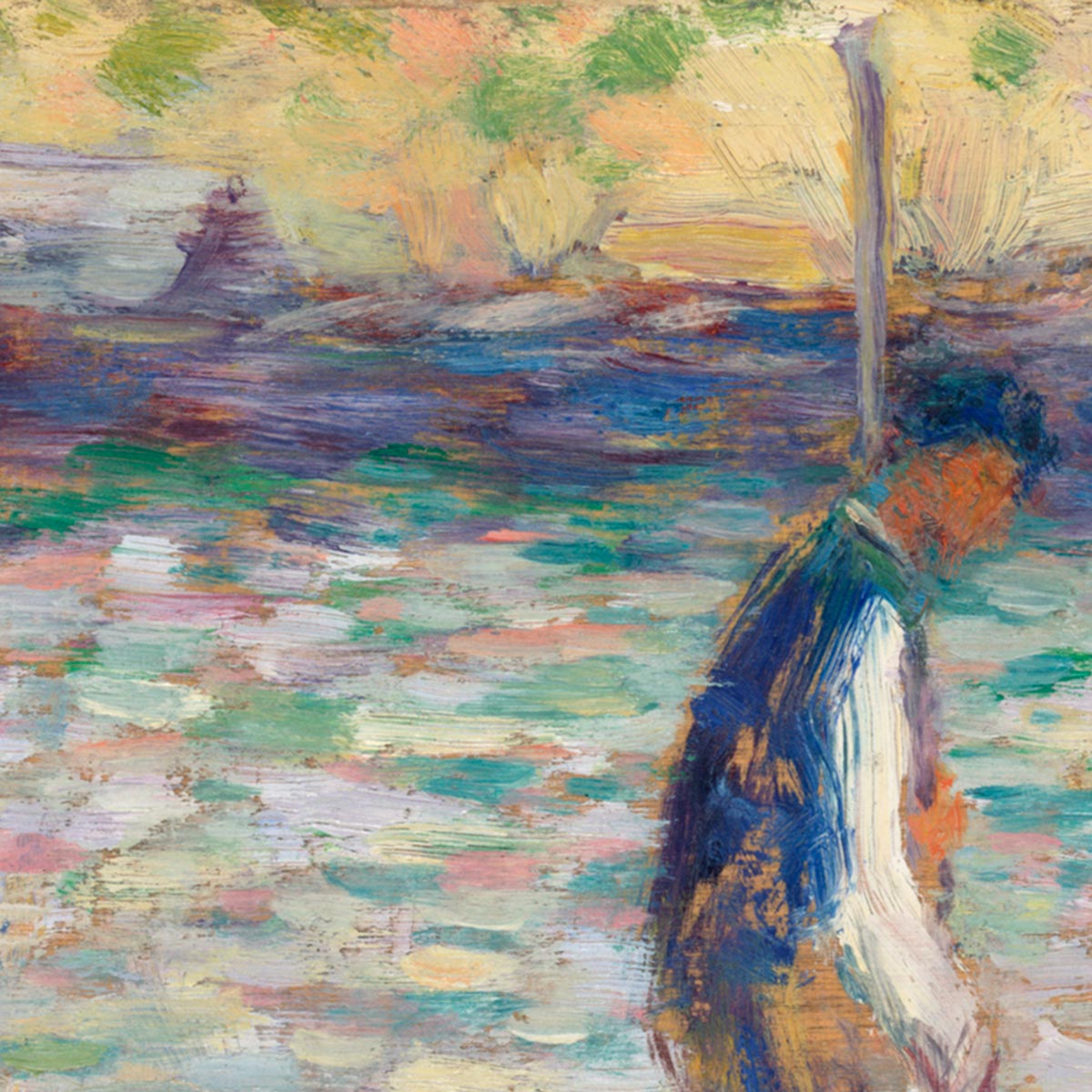 A Fisherman Art Print by Georges Seurat
