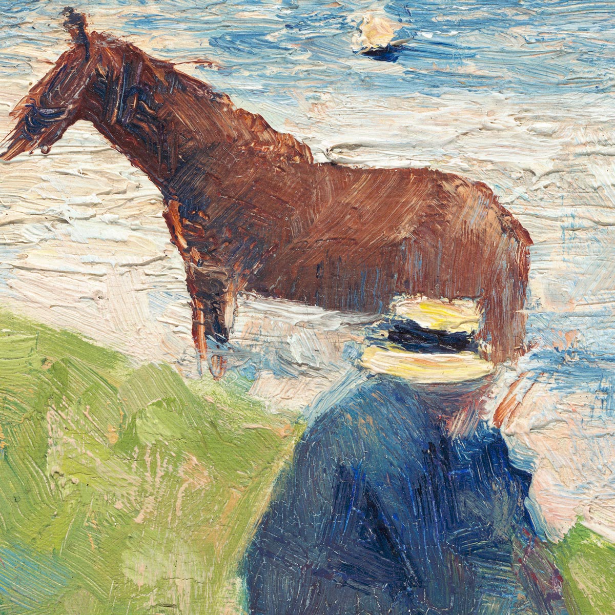 Horse and Boats (Study for Bathers at Asnières) 