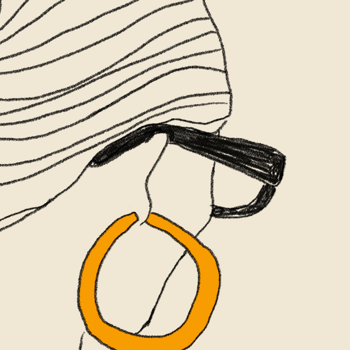 Girl Golden Earring Art Poster
