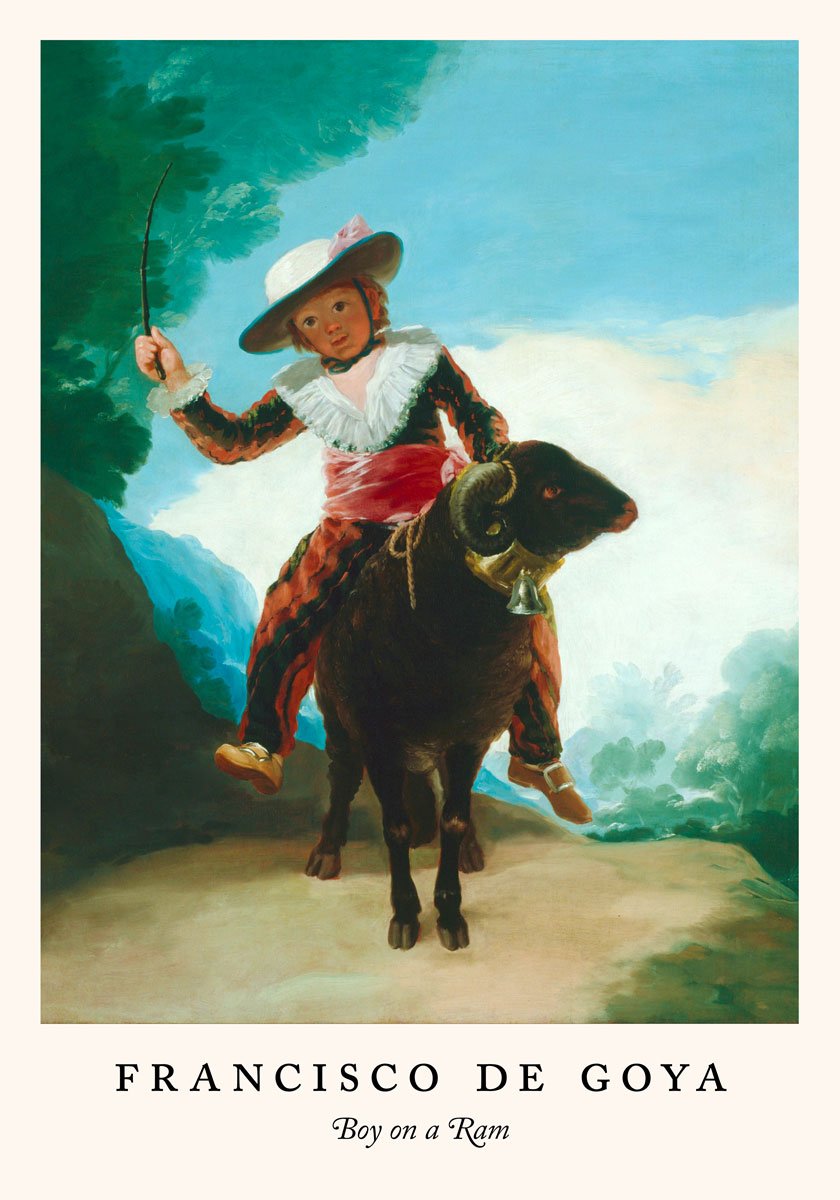 Boy on a Ram by Francisco de Goya