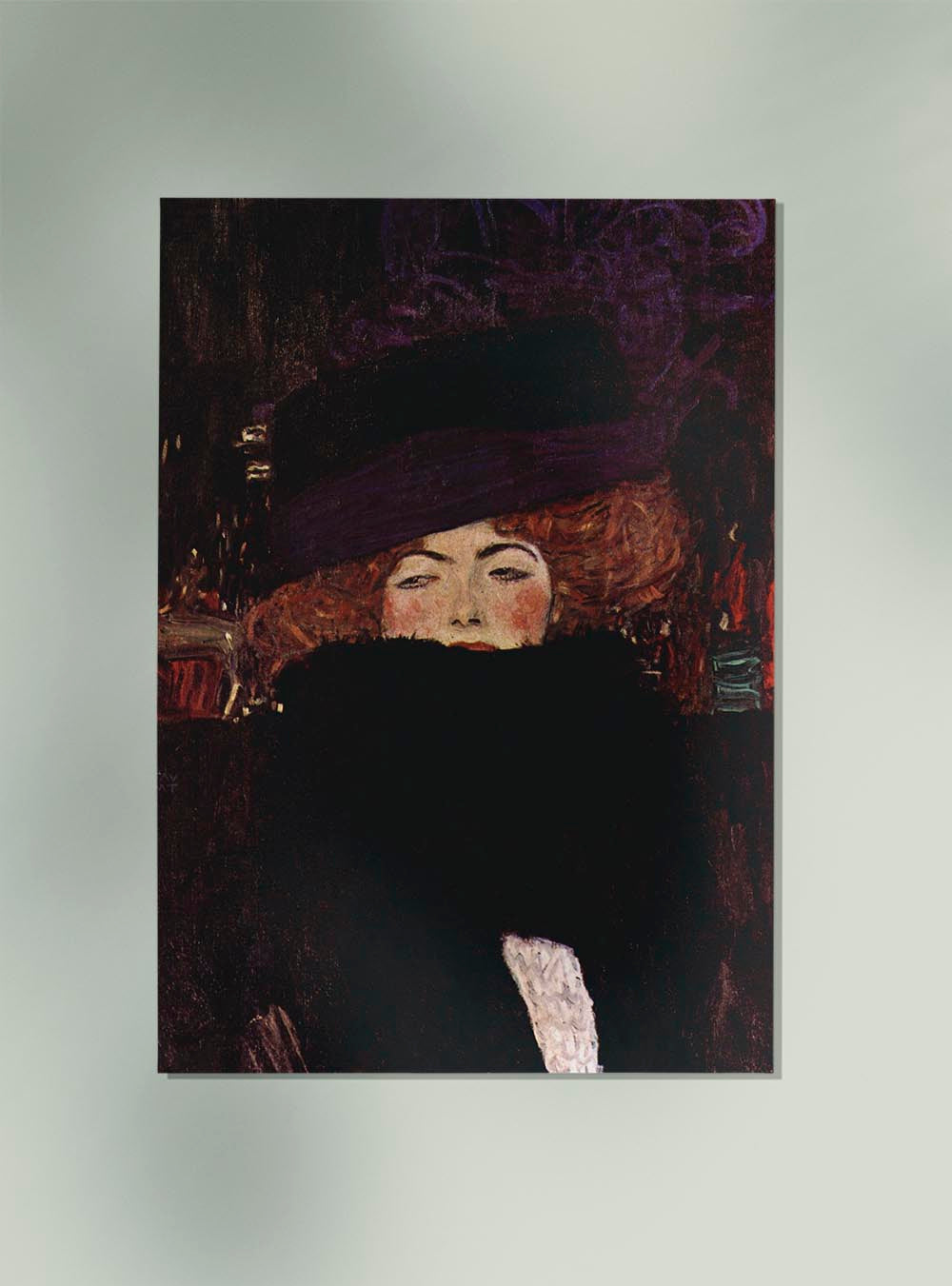 Dame mit Hut und Federboa by Gustav Klimt
