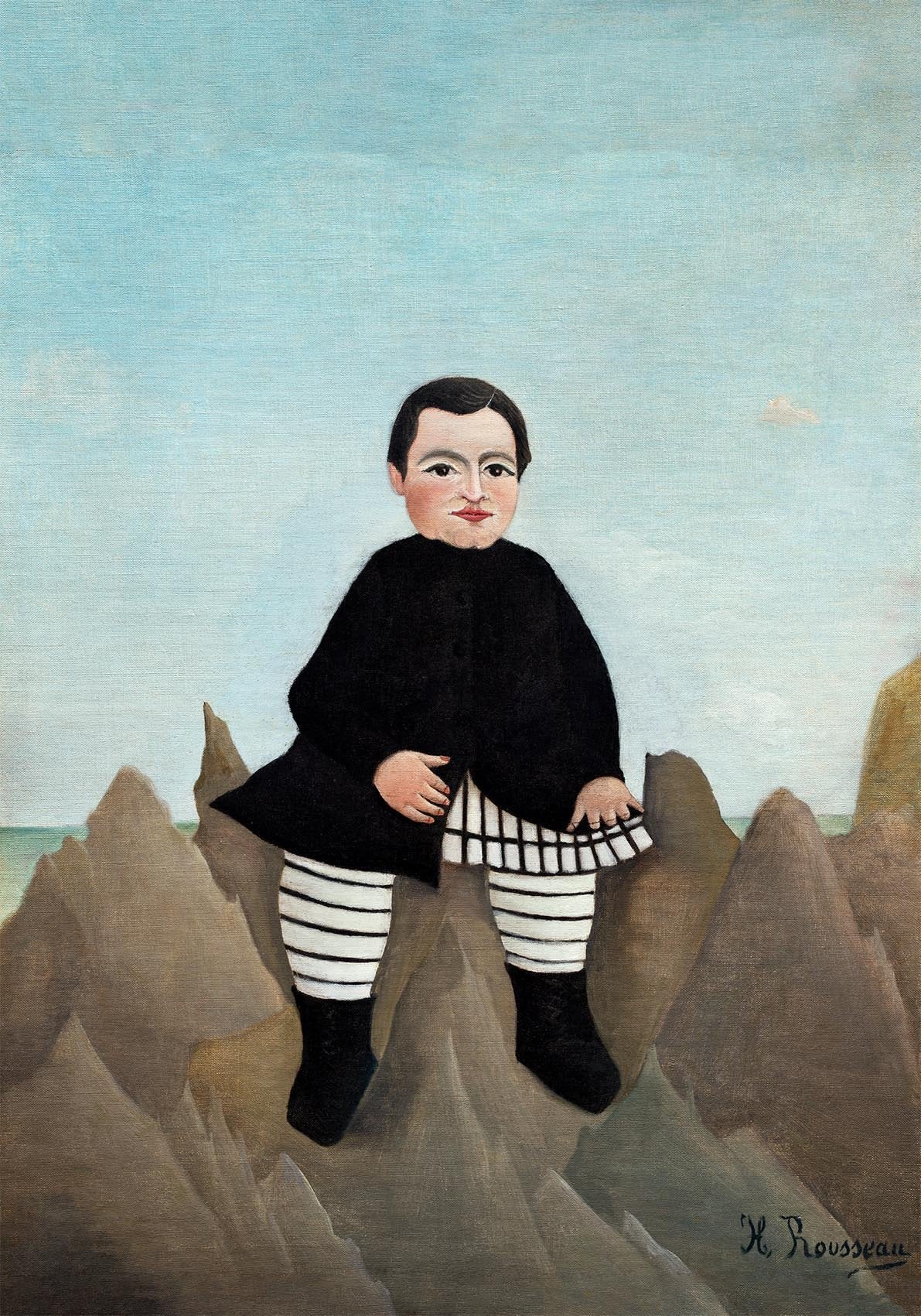 Boy on the Rocks by Rousseau Art Print