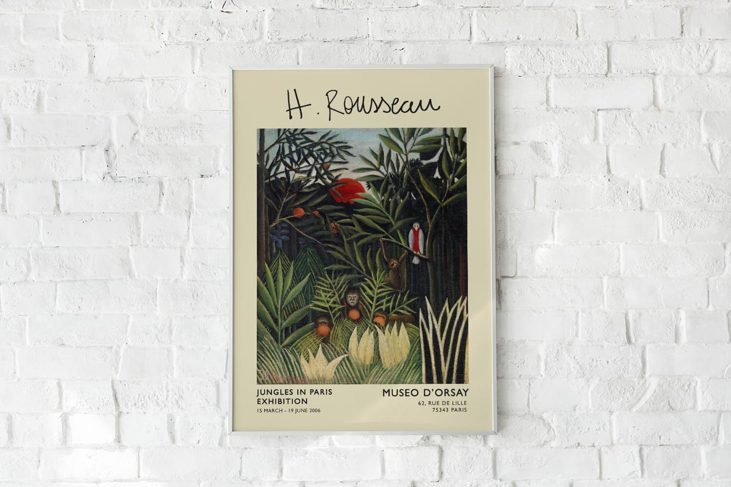 Monkeys and Parrot Rousseau Exhibition Poster