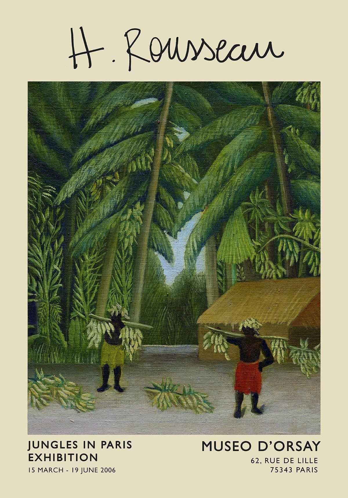 Banana Harvest Rousseau Exhibition Poster