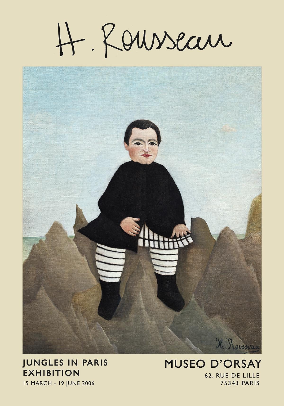 Boy on the Rocks Rousseau Exhibition Poster