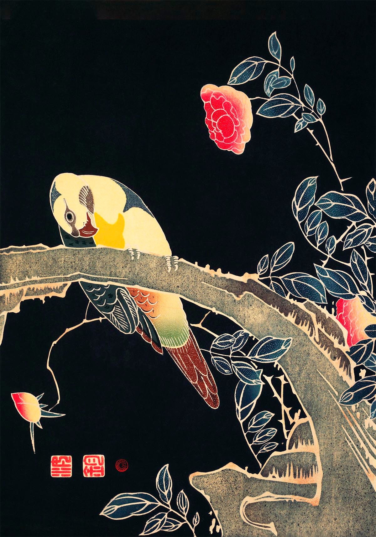 Parrot on the Branch of by Ito Jakuchu