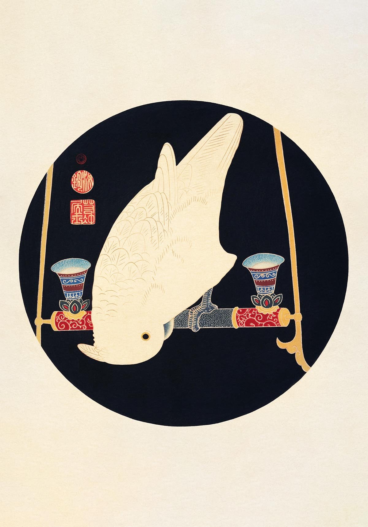 The White Macaw by Ito Jakuchu