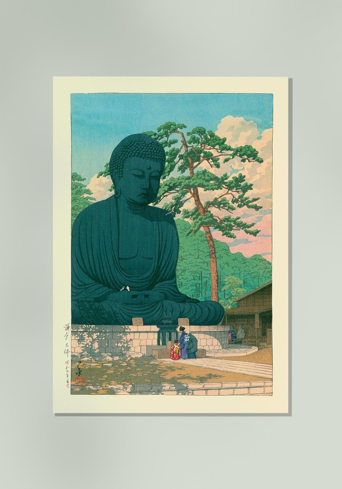 Great Buddha at Kamakura by Hasui