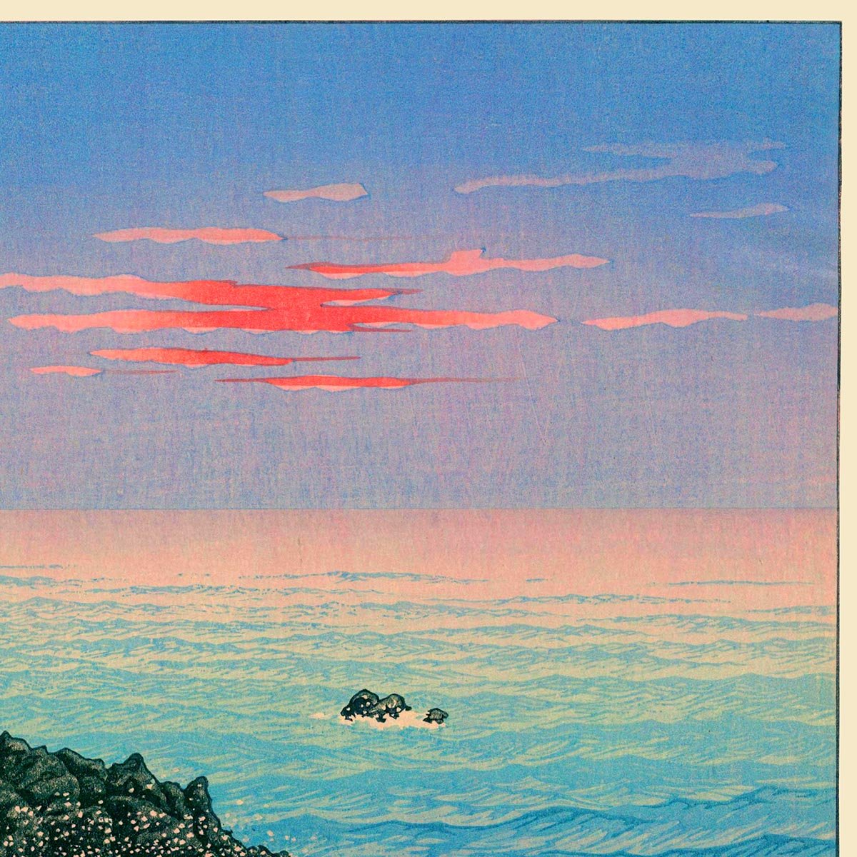 Morning of Cape Inubo by Hasui
