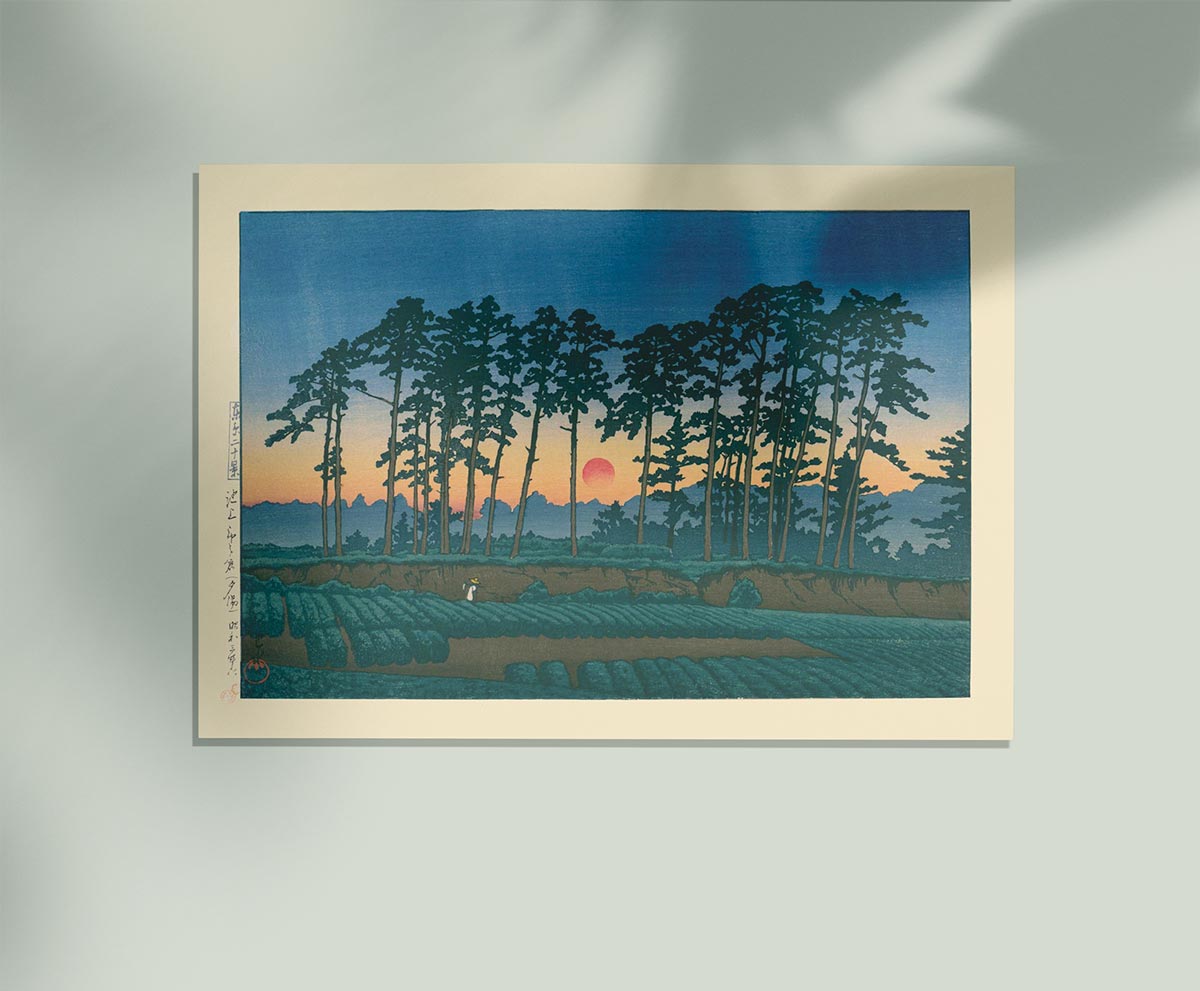 Setting Sun, Ichinokura Art Print by Kawase