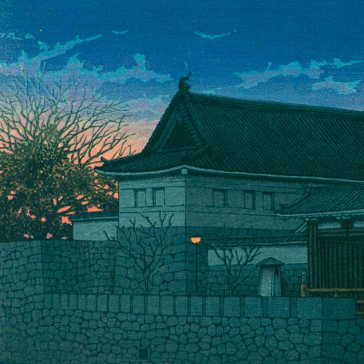 Hirakawa Gate Art Print by Hasui
