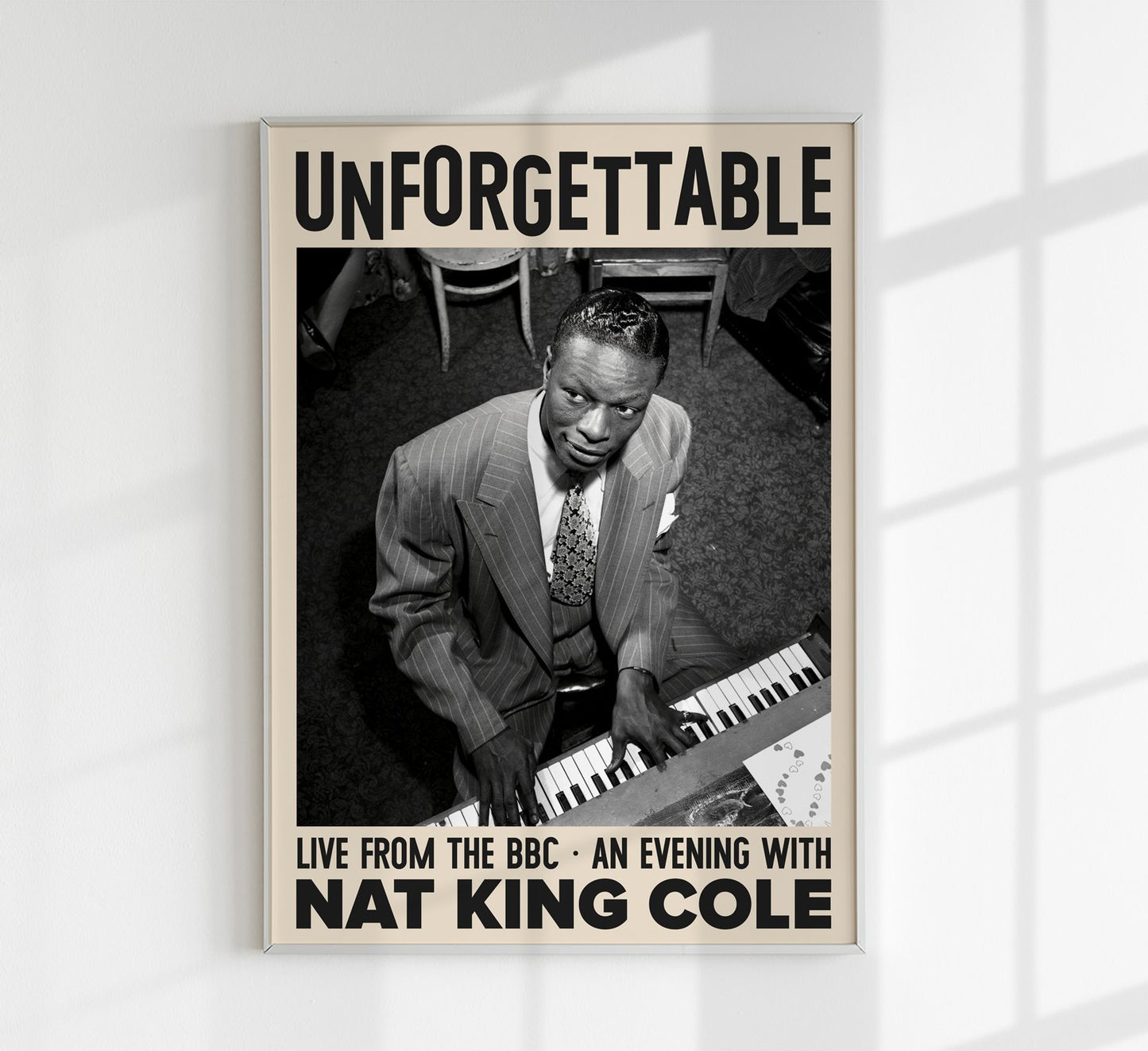Nat King Cole Jazz Concert Poster