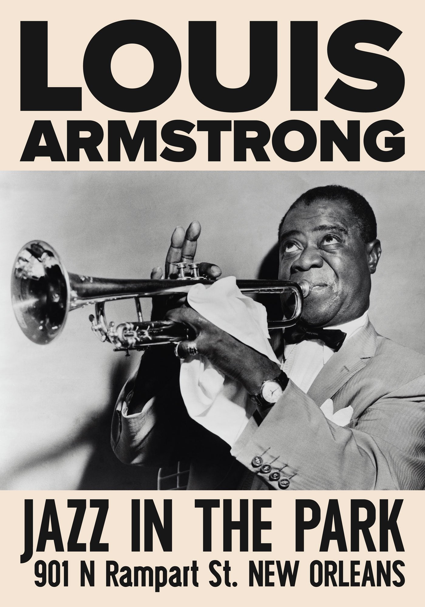 Louis Armstrong Jazz Concert Poster