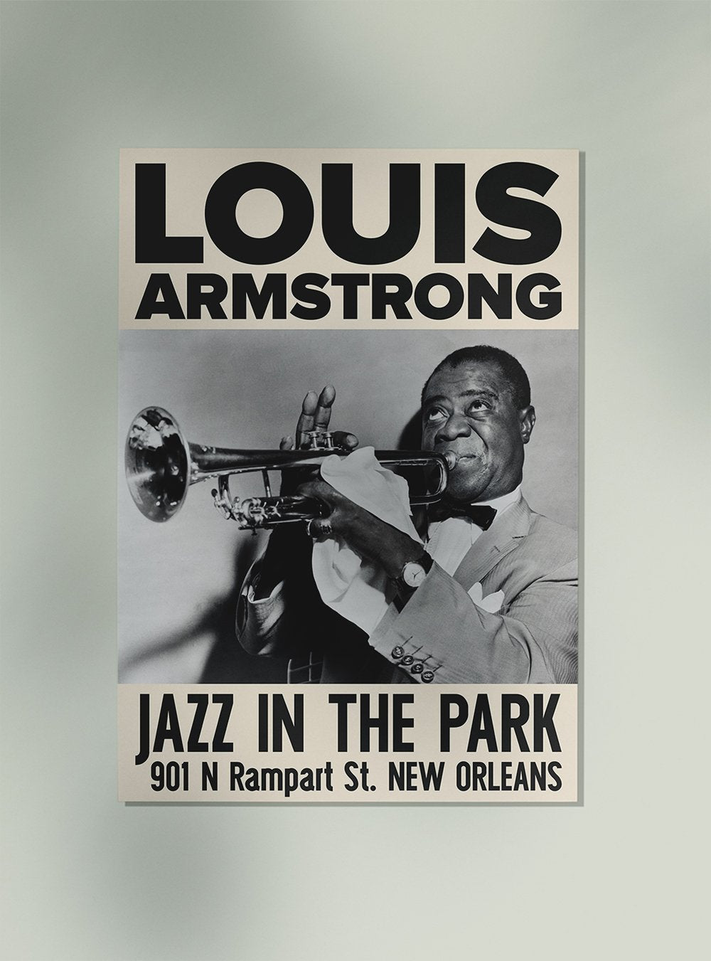 Louis Armstrong Jazz Concert Poster