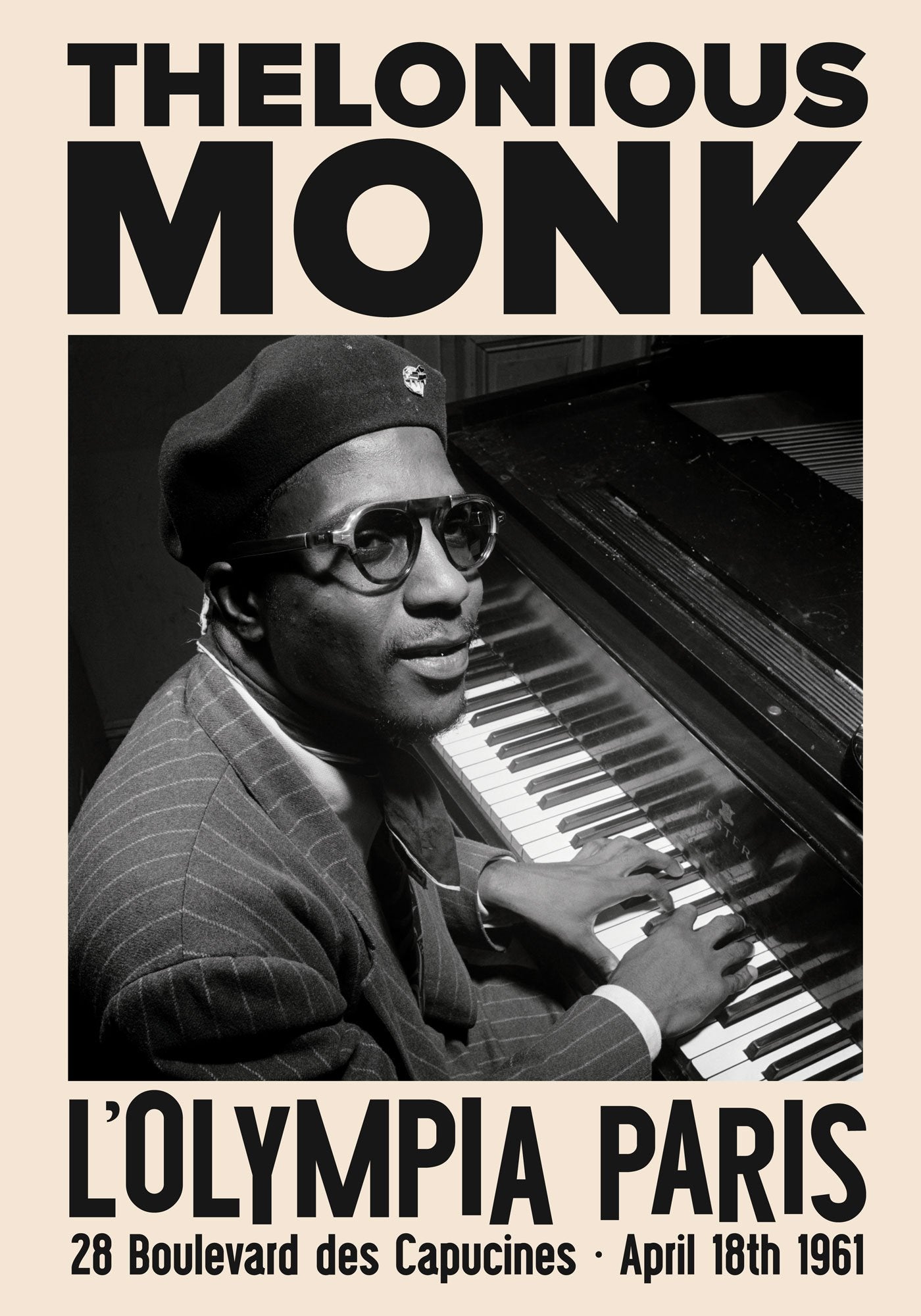 Thelonious Monk Jazz Concert Poster