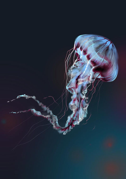 Make Me Feel Jellyfish Wall Art Print by Julia Charlott
