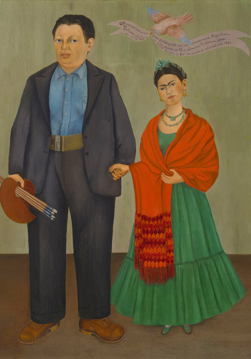 Frida and Diego Art Print by Frida Kahlo